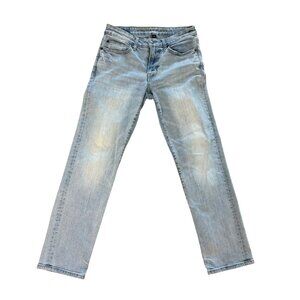 American Eagle Flex Light Wash Mens Jeans 30x30 Straight Fit Distressed Denim